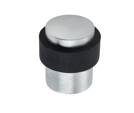 High quality image of Frelan - Jedo Cylinder Floor Mounted Door Stop 36x28mm Satin Chrome Sku. JV9565SC