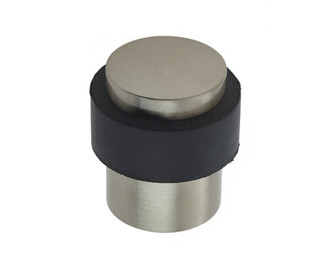 High quality image of Frelan - Jedo Cylinder Floor Mounted Door Stop 36x28mm Satin Nickel Sku. JV9565SN