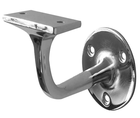 This is an image showing the Frelan - 63mm Handrail Bracket (Zinc) - Polished Chrome available to order from Trade Door Handles in Kendal