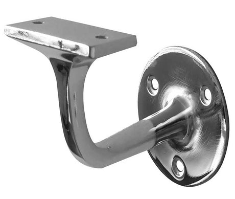 This is an image showing the Frelan - 75mm Handrail Bracket (Zinc) - Polished Chrome available to order from Trade Door Handles in Kendal