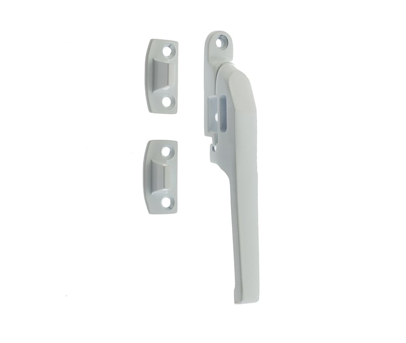 This is an image showing the Frelan - WHITE Non locking casement fastener available to order from Trade Door Handles in Kendal