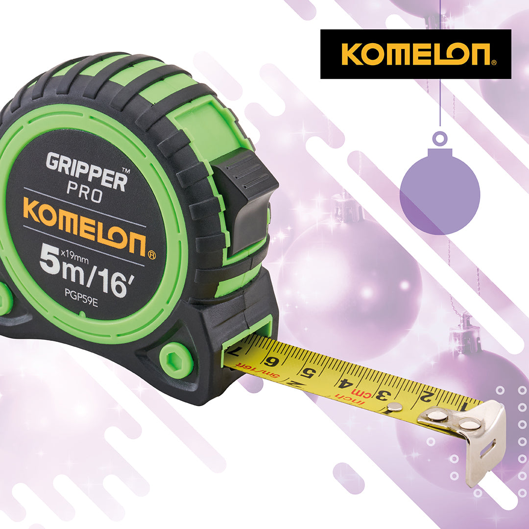 Komelon Gripper Hi-Vis Tape Measure 5m / 16ft