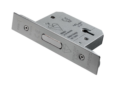 High quality image of Eurospec - Easi T 5 Lever BS Deadlock 64mm - SSS | Sku. ldb5525sss | Trade Door Handles.