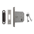 High quality image of Eurospec - 3 Lever Deadlock 76mm - Satin Nickel | Sku. lde5330sn | Trade Door Handles.