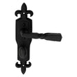 High quality image of Ludlow - Barley Twist Lever on Gothic WC Backplate - Black Antique | Sku. lf5115 | Trade Door Handles.