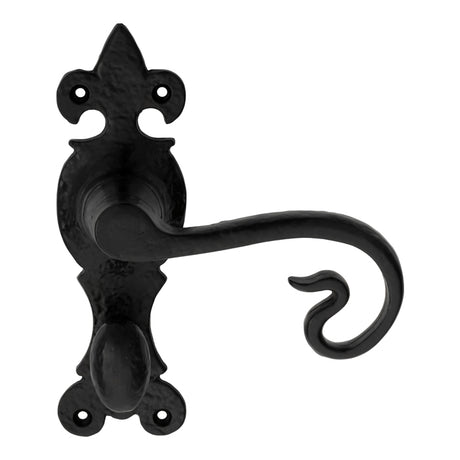 High quality image of Ludlow - Curly Tail Lever on WC Backplate - Black Antique | Sku. lf5118 | Trade Door Handles.