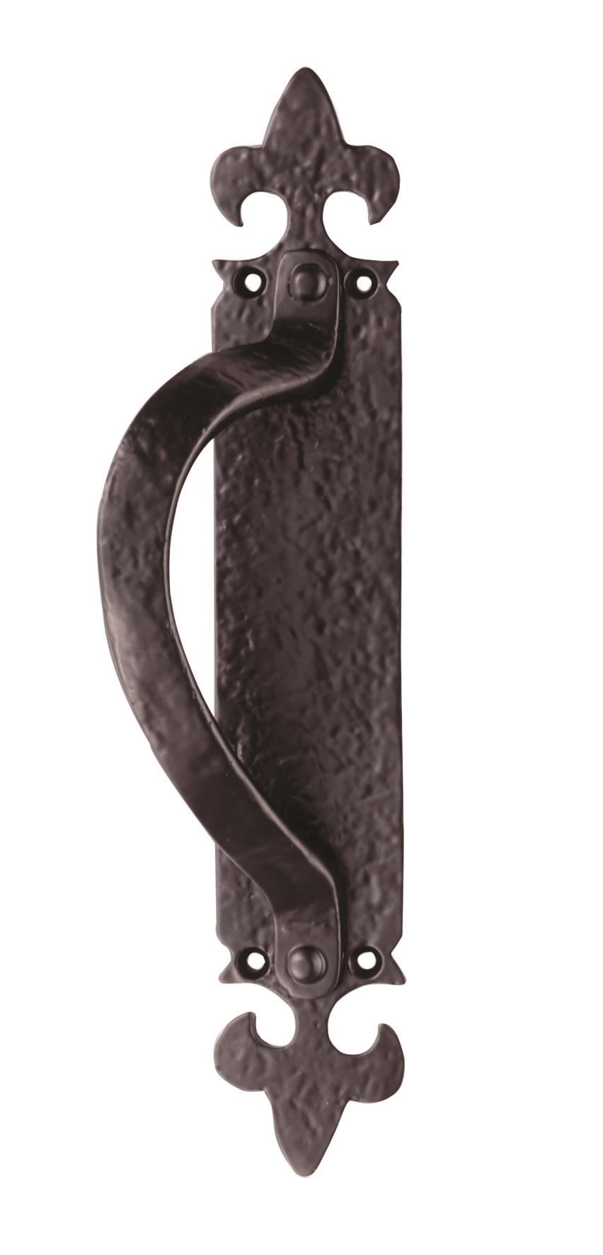 High quality image of Ludlow - Offset Pull Handle on Backplate Left Hand - Black Antique | Sku. lf5260lh | Trade Door Handles.