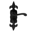High quality image of Ludlow - Fleur de lys' Lever on WC Backplate - Black Antique | Sku. lf5506 | Trade Door Handles.