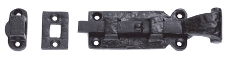 High quality image of Ludlow - Straight Door Bolt 108mm - Black Antique | Sku. lf5530a | Trade Door Handles.