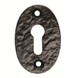 High quality image of Ludlow - Oval Shape Escutcheon - Black Antique | Sku. lf5539u | Trade Door Handles.