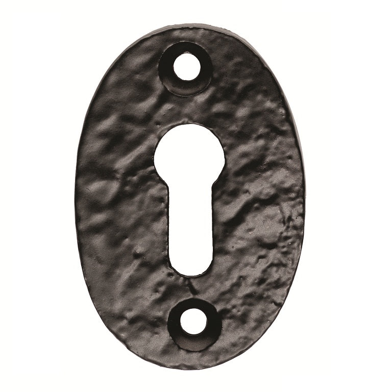 High quality image of Ludlow - Oval Shape Escutcheon - Black Antique | Sku. lf5539u | Trade Door Handles.
