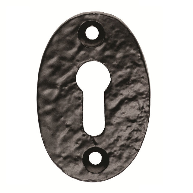 High quality image of Ludlow - Oval Shape Escutcheon - Black Antique | Sku. lf5539u | Trade Door Handles.
