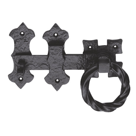 High quality image of Ludlow - Ring Handle Gate Latch - Black Antique | Sku. lf5547 | Trade Door Handles.