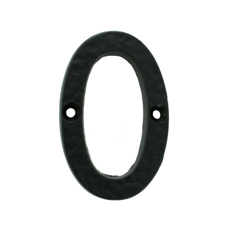 High quality image of Ludlow - Numeral 0 (Face Fix) - Black Antique | Sku. lf55490 | Trade Door Handles.