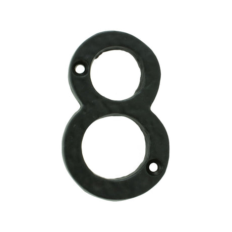 High quality image of Ludlow - Numeral 8 (Face Fix) - Black Antique | Sku. lf55498 | Trade Door Handles.