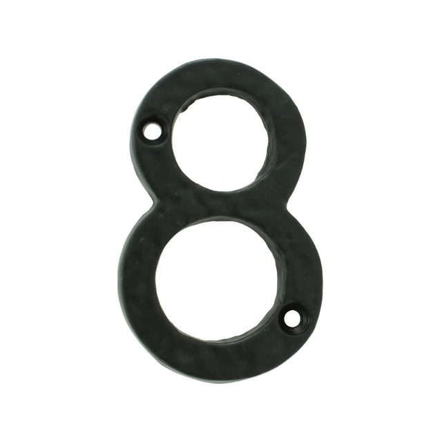 High quality image of Ludlow - Numeral 8 (Face Fix) - Black Antique | Sku. lf55498 | Trade Door Handles.