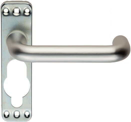 High quality image of Eurospec - Safety Lever on a Inner Backplate - Satin Anodised Aluminium | Sku. lip9001saa | Trade Door Handles.