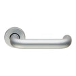 High quality image of Eurospec - Safety Lever on Sprung Rose - Satin Anodised Aluminium | Sku. lrs4001saa | Trade Door Handles.