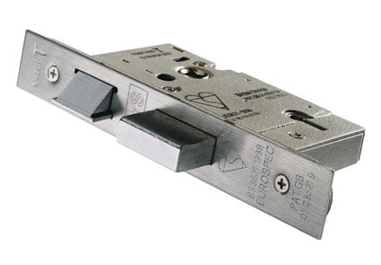 High quality image of Eurospec - Easi T 5 Lever BS Sashlock 76mm - SSS | Sku. lsb5530sss | Trade Door Handles.