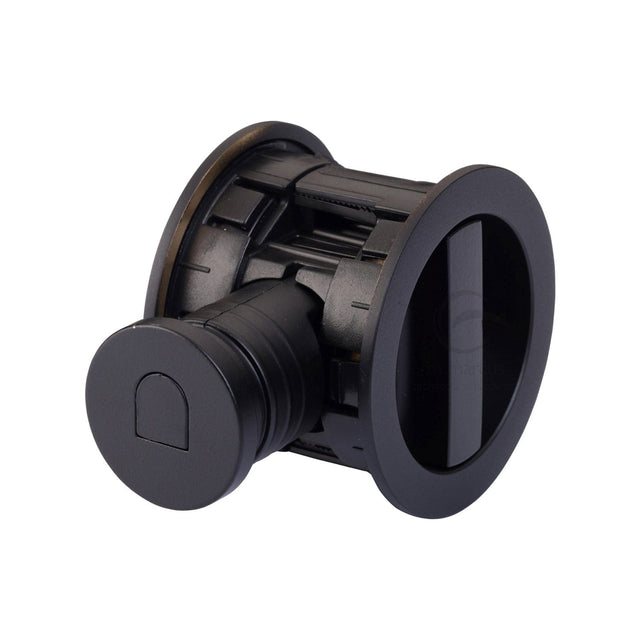 M.Marcus Door Furniture Matt Black M.Marcus Architectural Hardware - Tubular Lock with Round Privacy Turn & Release - Matt Black