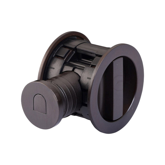 M.Marcus Door Furniture Matt Bronze M.Marcus Architectural Hardware - Tubular Lock with Round Privacy Turn & Release - Matt Bronze