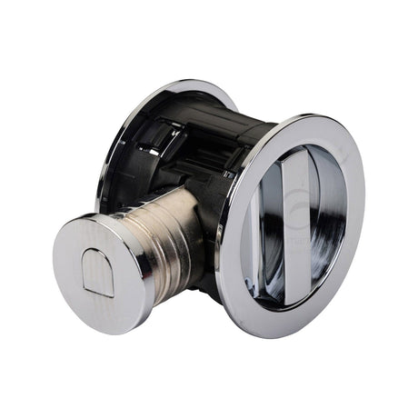 M.Marcus Door Furniture Polished Chrome M.Marcus Architectural Hardware - Tubular Lock with Round Privacy Turn & Release - Polished Chrome