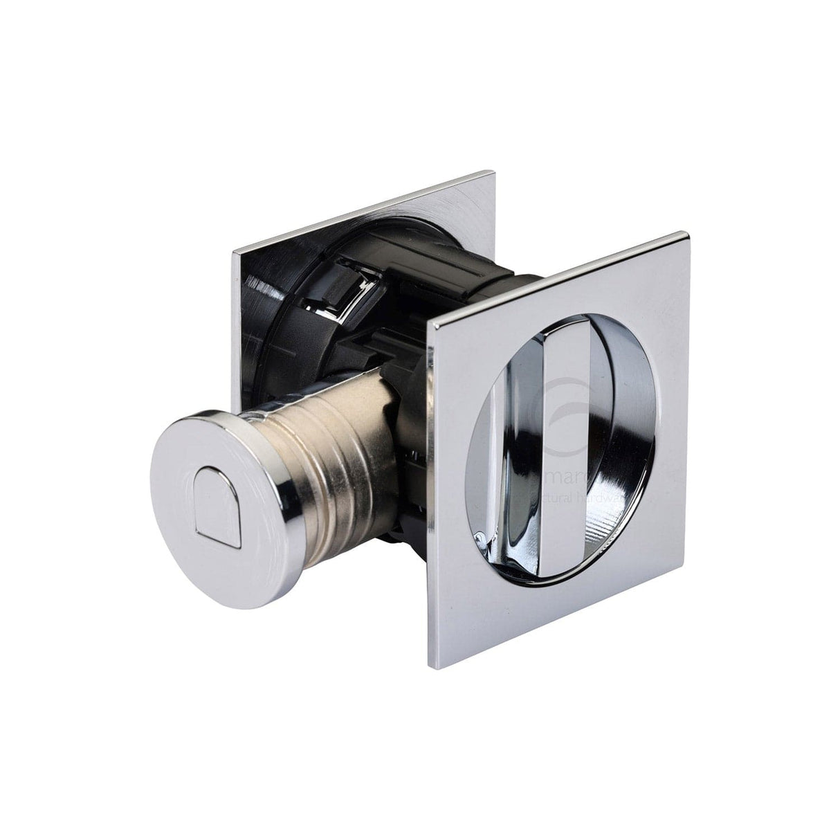 M.Marcus Door Furniture Polished Chrome M.Marcus Architectural Hardware - Tubular Lock with Square Privacy Turn & Release - Polished Chrome
