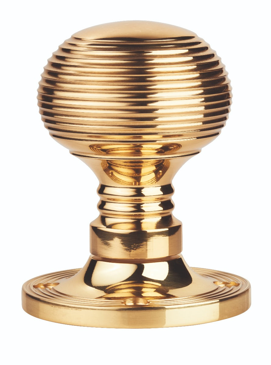 High quality image of Carlisle Brass - Queen Anne Mortice Knob - Polished Brass | Sku. m1001 | Trade Door Handles.