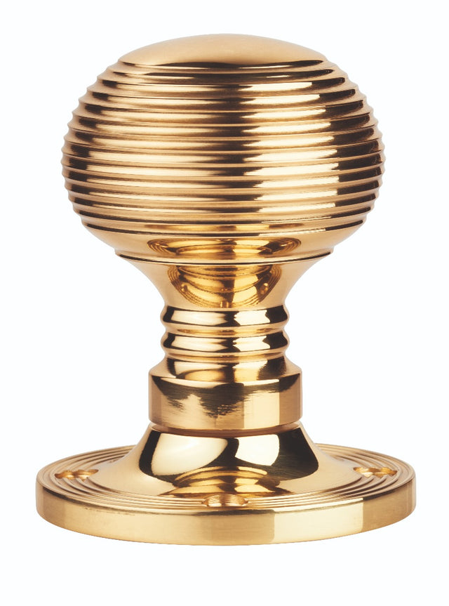 High quality image of Carlisle Brass - Queen Anne Mortice Knob - Polished Brass | Sku. m1001 | Trade Door Handles.