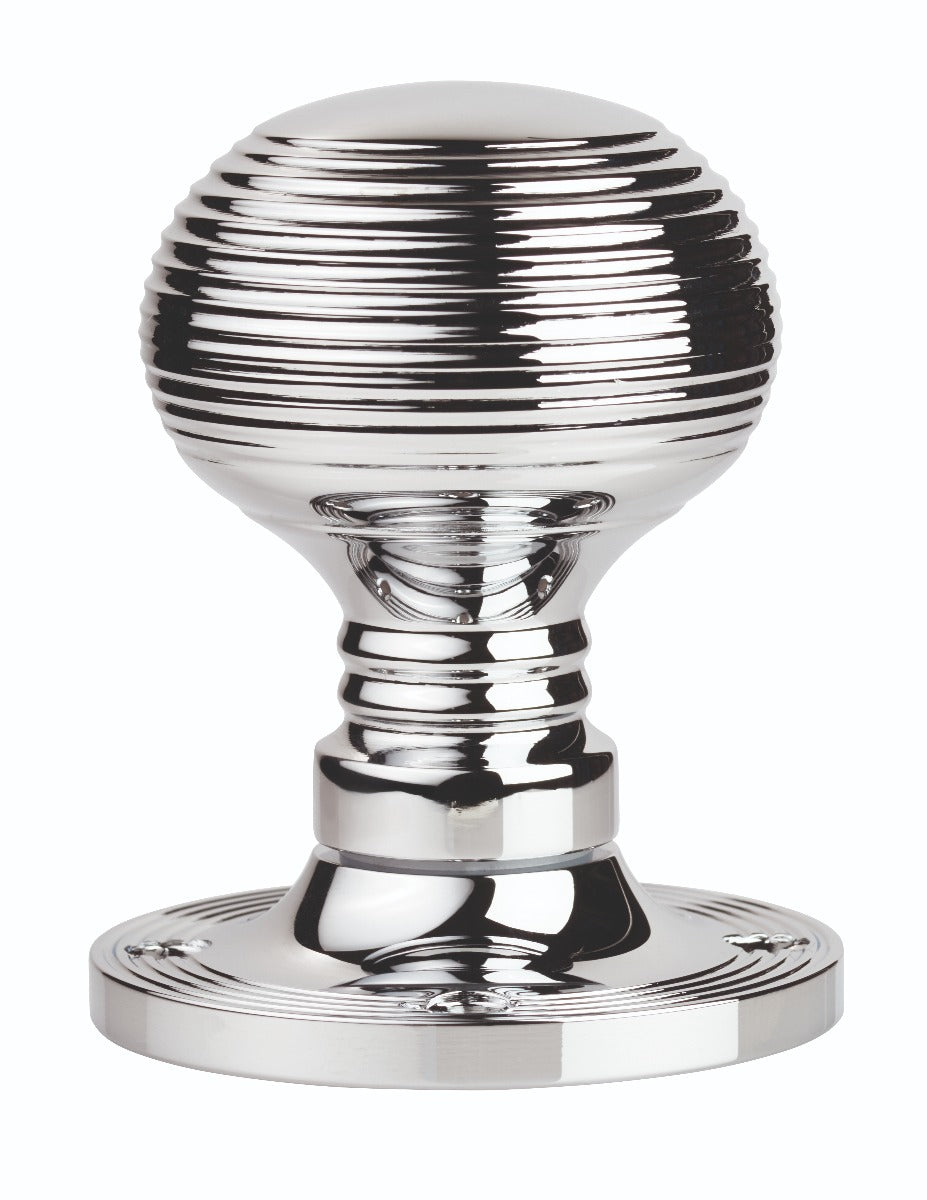 High quality image of Carlisle Brass - Queen Anne Mortice Rim Knob - Polished Chrome | Sku. m1001rcp | Trade Door Handles.