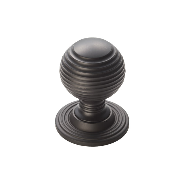 High quality image of FTD - Queen Anne Knob 23mm - Matt Black | Sku. m1003mb | Trade Door Handles.