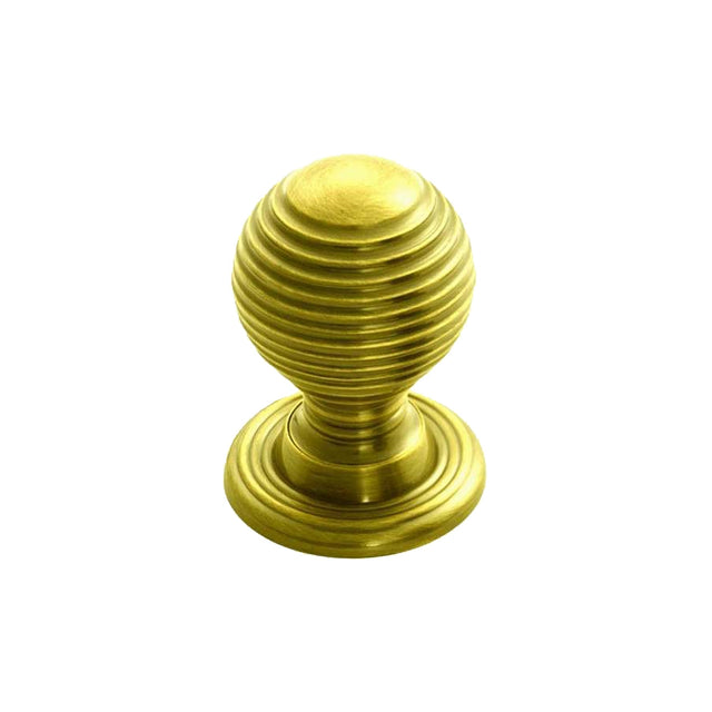 High quality image of FTD - Queen Anne Knob 35mm - Polished Brass | Sku. m1005 | Trade Door Handles.