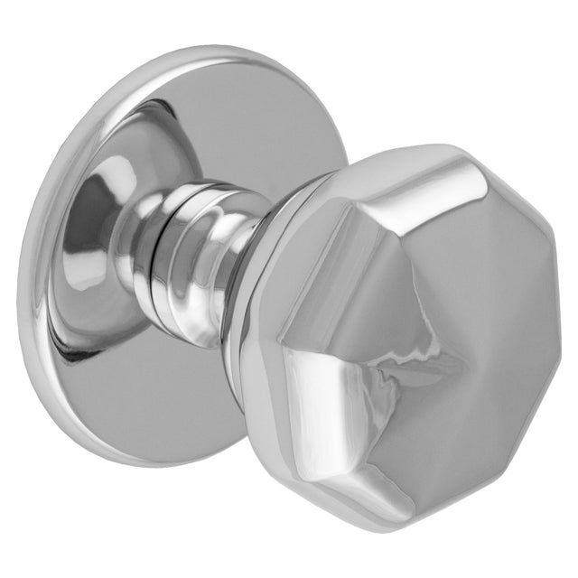 High quality image of Carlisle Brass - Octagonal Centre Door Knob - Polished Chrome | Sku. m219cp | Trade Door Handles.