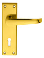 High quality image of Carlisle Brass - Victorian Lever on Lock Backplate - Polished Brass | Sku. m30 | Trade Door Handles.