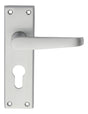 High quality image of Carlisle Brass - Victorian Lever on Euro Lock Backplate - Satin Chrome | Sku. m30ysc | Trade Door Handles.