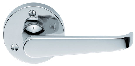 High quality image of Carlisle Brass - Victorian Lever on Round Rose - Polished Chrome | Sku. m32cp | Trade Door Handles.