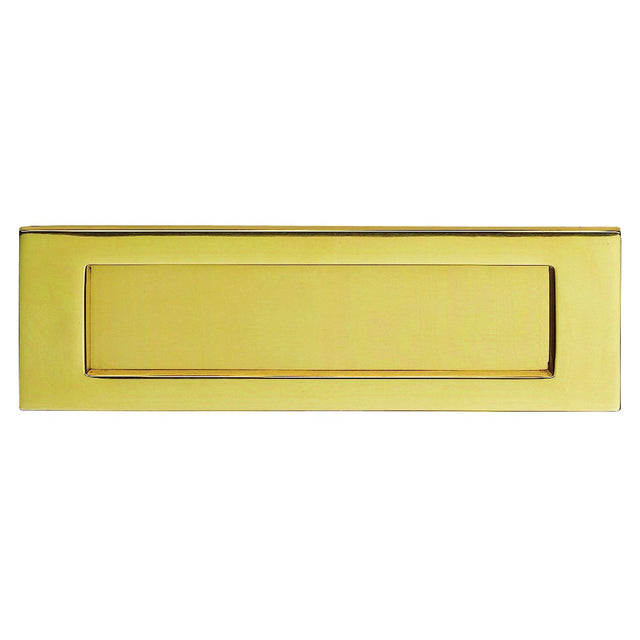 High quality image of Carlisle Brass - Plain Letter Plate 277.5 x 95mm - Polished Brass | Sku. m36b | Trade Door Handles.