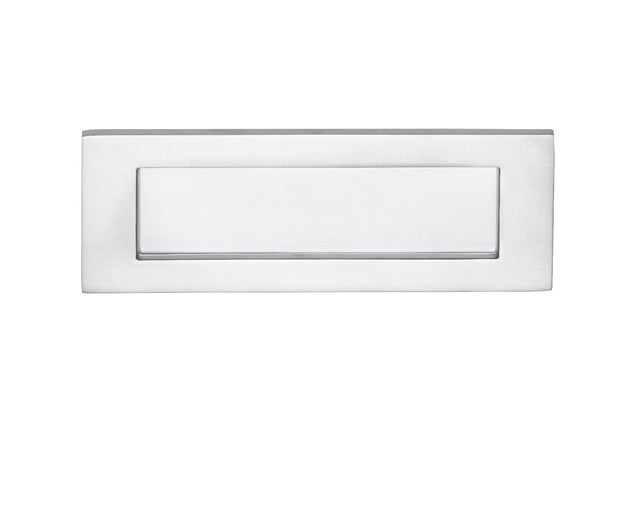 High quality image of Carlisle Brass - Plain Letter Plate 277.5 x 95mm - Satin Chrome | Sku. m36bsc | Trade Door Handles.