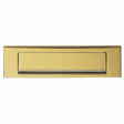 High quality image of Carlisle Brass - Plain Letter Plate 254 x 78mm (Gravity Flap) - Polished Brass | Sku. m36g | Trade Door Handles.