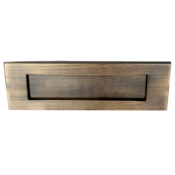 High quality image of Carlisle Brass - Plain Letter Plate 255 x 80mm - Florentine Bronze | Sku. m36sfb | Trade Door Handles.