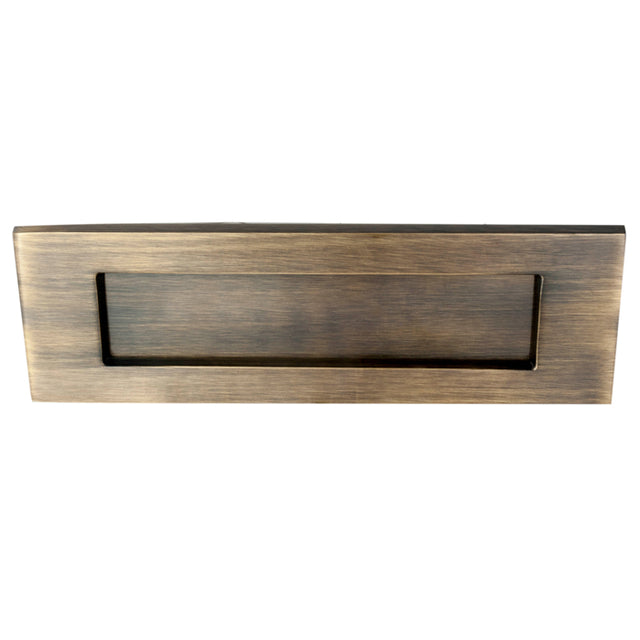 High quality image of Carlisle Brass - Plain Letter Plate 255 x 80mm - Florentine Bronze | Sku. m36sfb | Trade Door Handles.