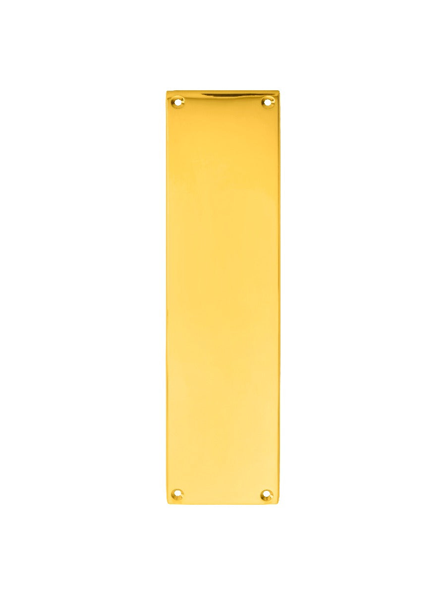 High quality image of Carlisle Brass - Plain Finger Plate 295 x 73mm - Polished Brass | Sku. m39 | Trade Door Handles.