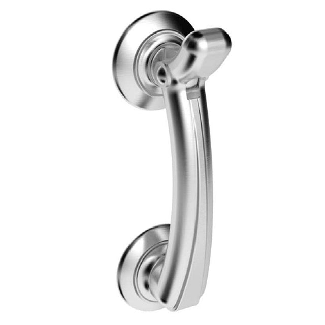 High quality image of Carlisle Brass - Door Knocker on Rose - Satin Chrome | Sku. m43sc | Trade Door Handles.