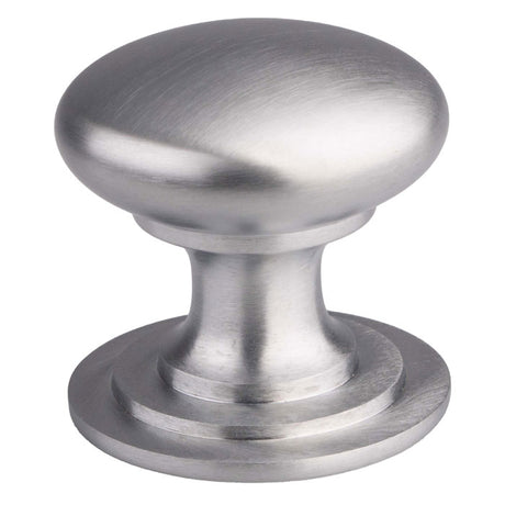 High quality image of FTD - Victorian Cupboard Knob 42mm - Satin Chrome | Sku. m47dsc | Trade Door Handles.