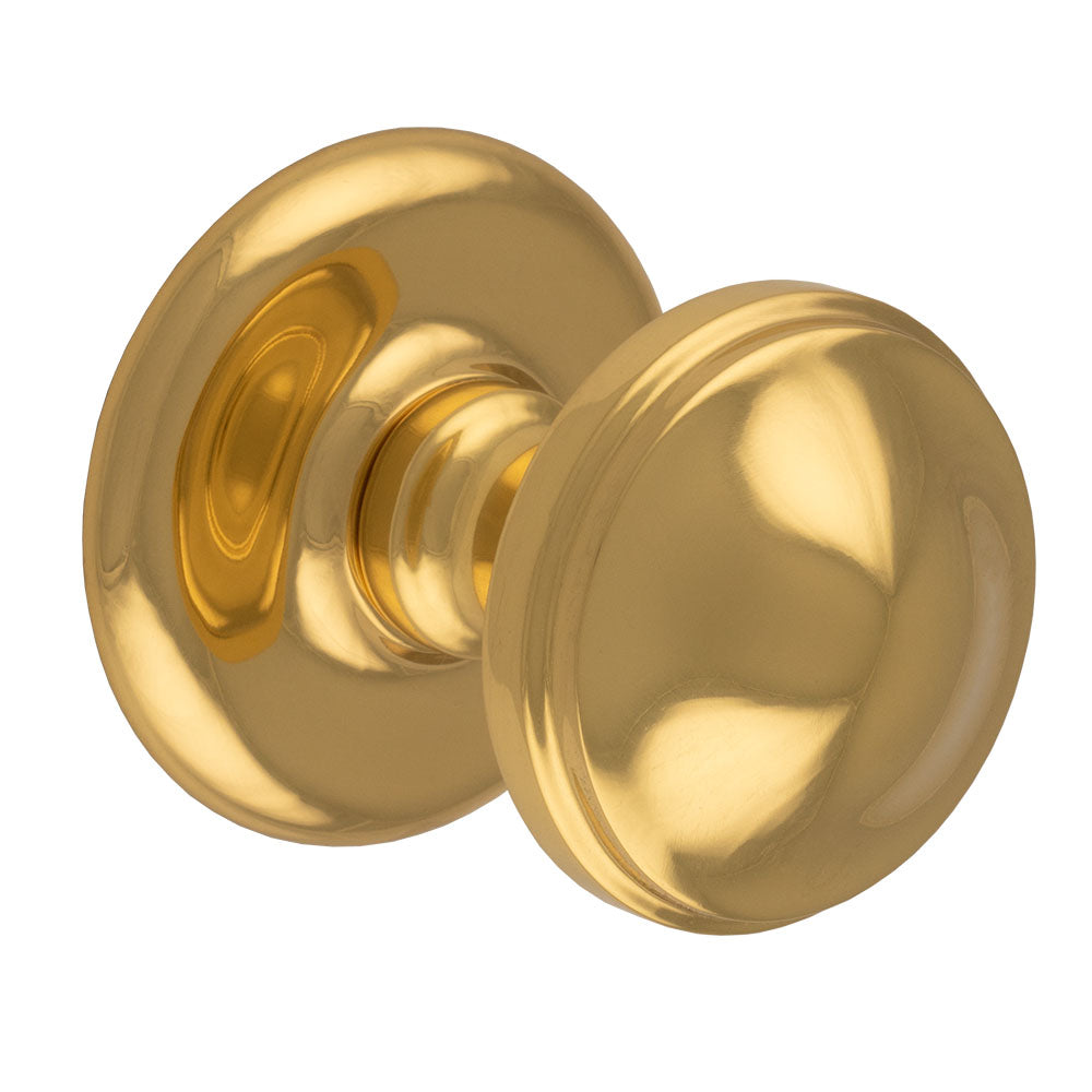 High quality image of Carlisle Brass - Round Centre Door Knob - Polished Brass | Sku. m60 | Trade Door Handles.