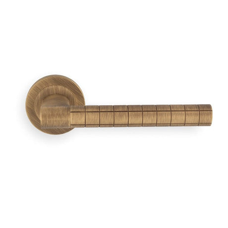 Manital Door Furniture Antique Brass / Lever On Rose Manital - hey quadra lever handle on threaded round rose bgo (antique brass) - antique brass