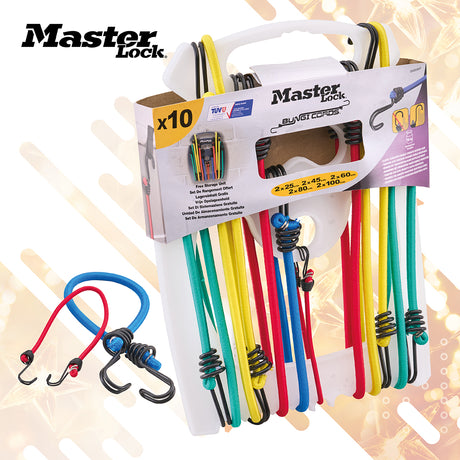 Master Lock Twin Wire Bungee Cord Set - 10 Piece