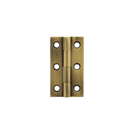 High quality image of Millhouse Brass Cabinet Butt Hinges 50mm x 28mm x 2mm - Antique Brass | Sku. mhbh50ab | available to order from Trade Door Handles in Kendal.
