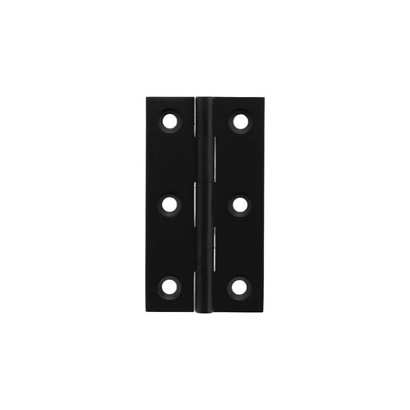 High quality image of Millhouse Brass Cabinet Butt Hinges 64mm x 35mm x 2mm - Matt Black | Sku. mhbh64mb | available to order from Trade Door Handles in Kendal.