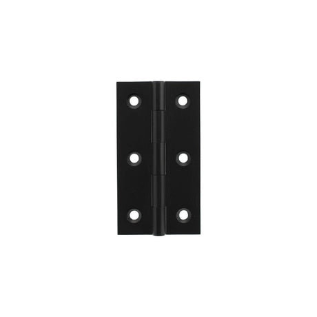 High quality image of Millhouse Brass Cabinet Butt Hinges 75mm x 41mm x 2mm - Matt Black | Sku. mhbh75mb | available to order from Trade Door Handles in Kendal.